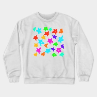 Colorful stars abstract art design pattern Crewneck Sweatshirt